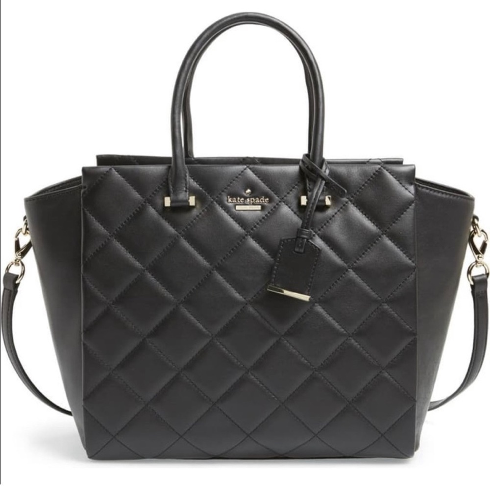 𝅺KATE Spade Emerson Place Hayden Black Satchel Bag - Picture 2 of 13